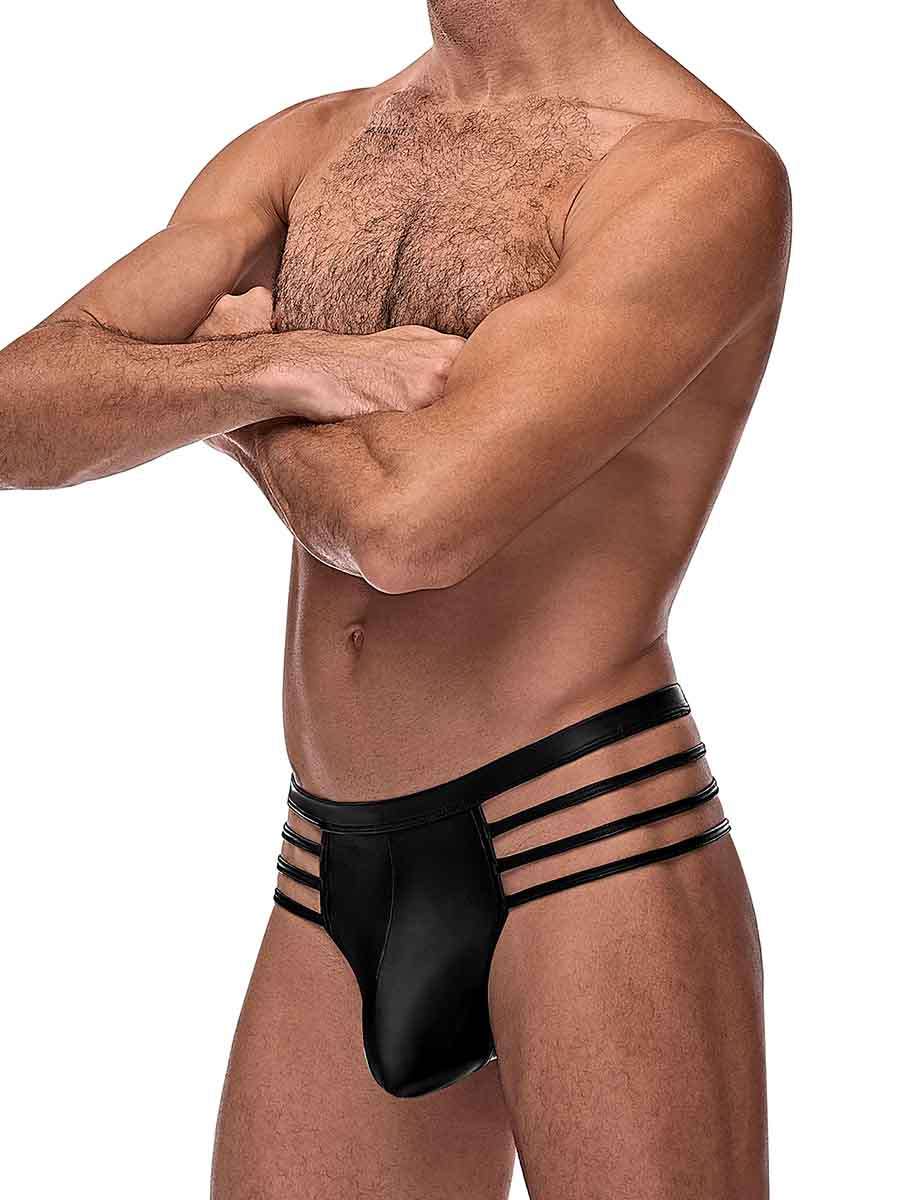 Cage Matte Cage Thong - L/ XL - Black - Not Very Vanilla