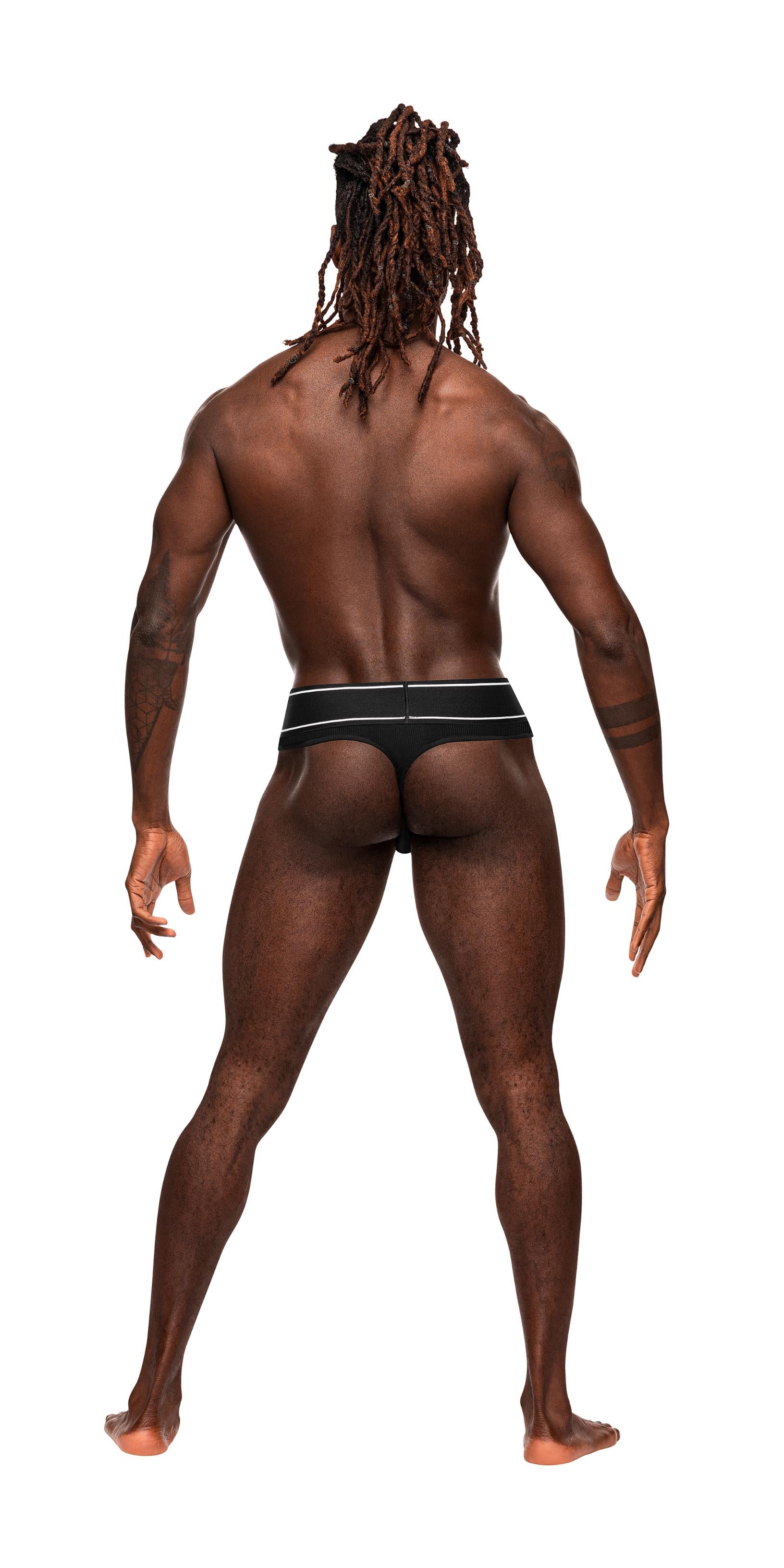 Modal Rib Bong Thong - Small - Black - Not Very Vanilla