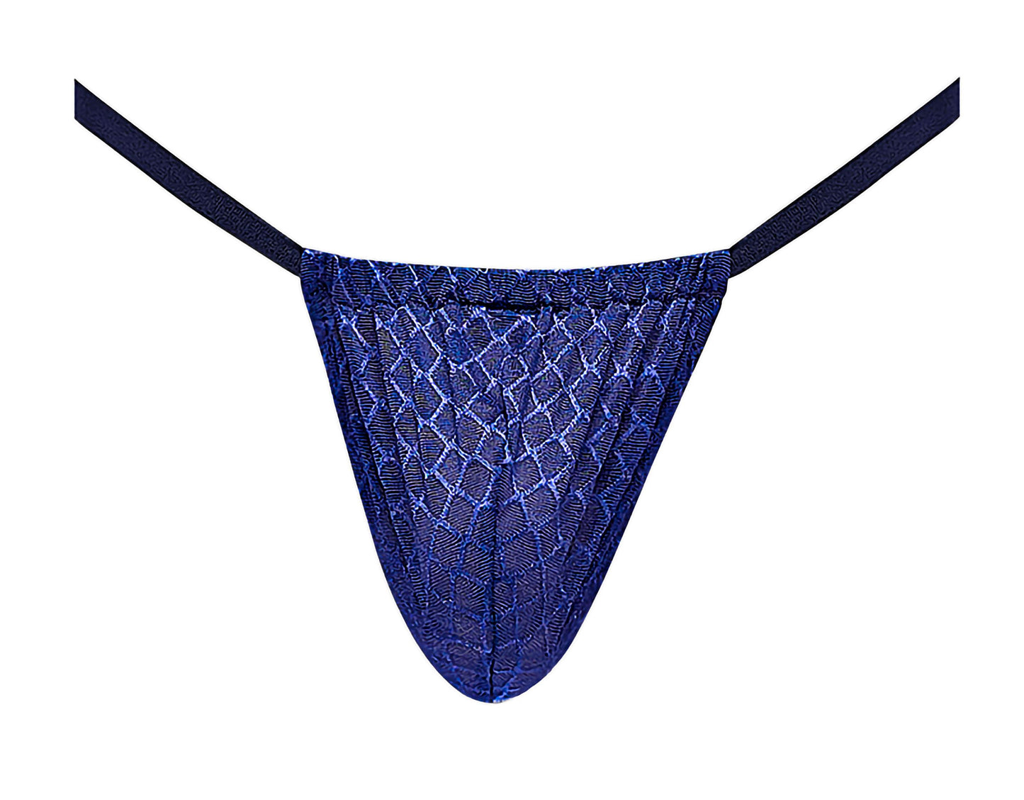 Diamond Mesh Posing Strap - One Size - Navy - Not Very Vanilla