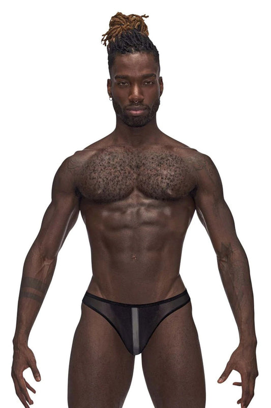 Landing Strip Bikini Brief - Large - Black - Not Very Vanilla