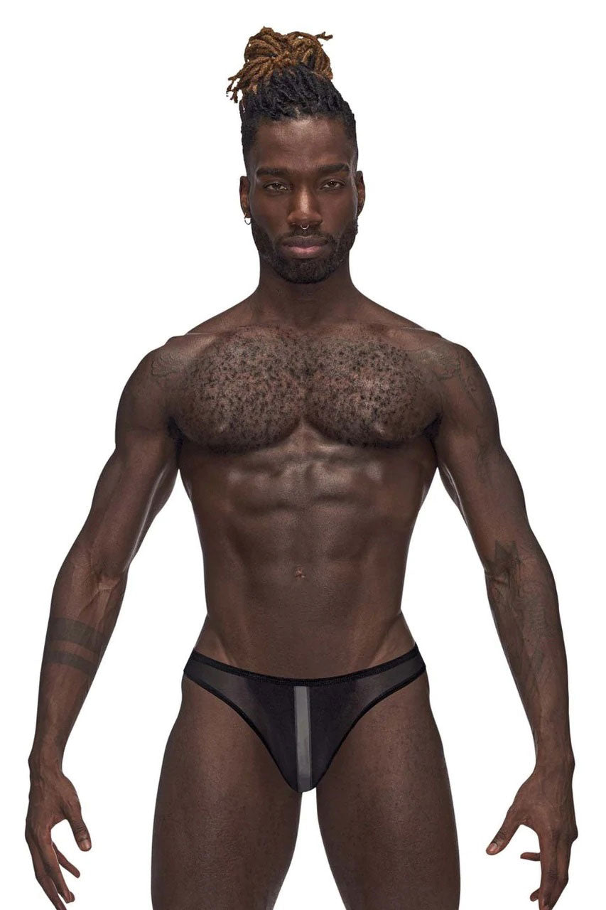 Landing Strip Bikini Brief - Medium - Black - Not Very Vanilla