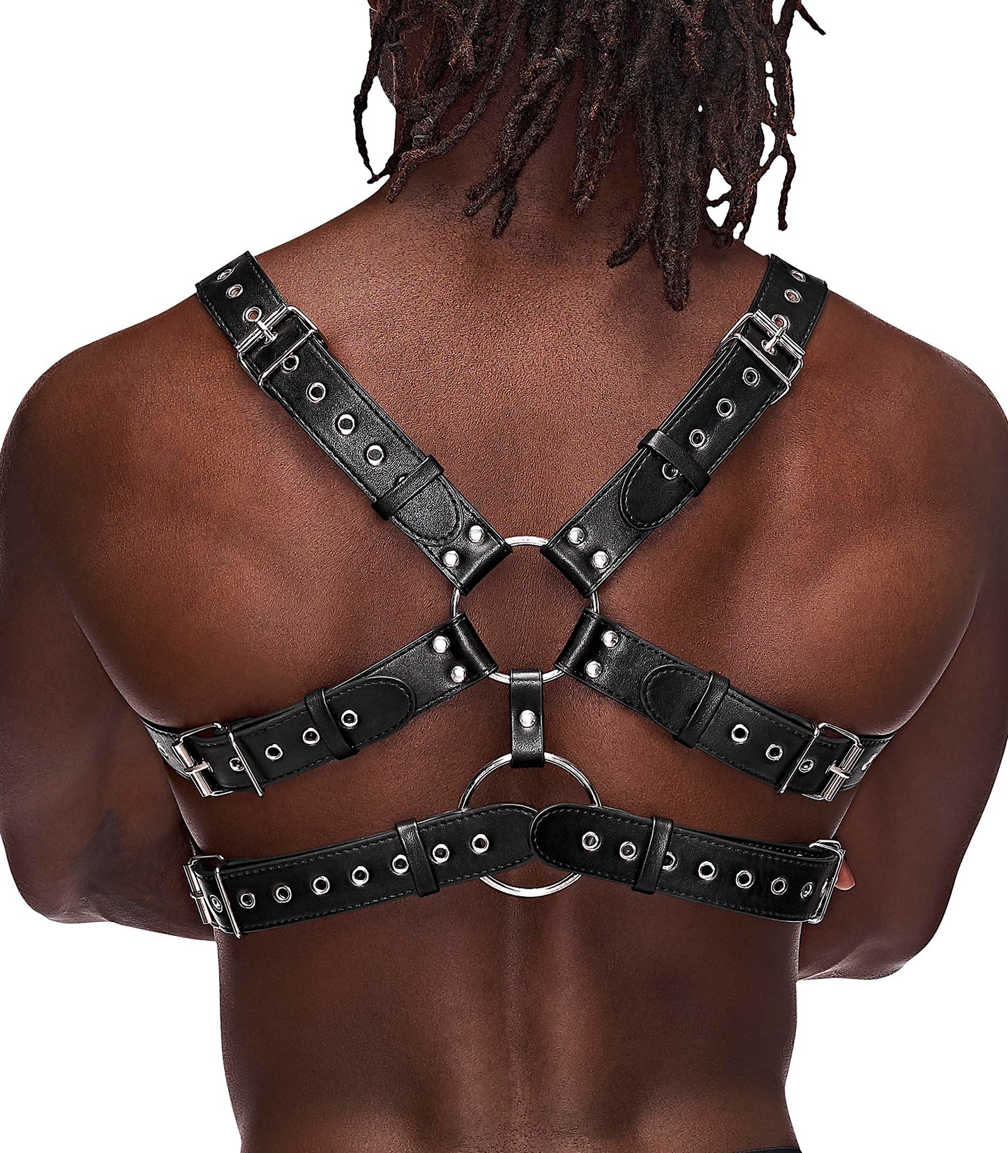 Gemini Leather Harness - One Size - Black - Not Very Vanilla