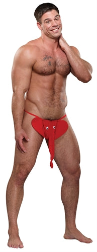 Squeaker Elephant G-String - One Size - Red - Not Very Vanilla