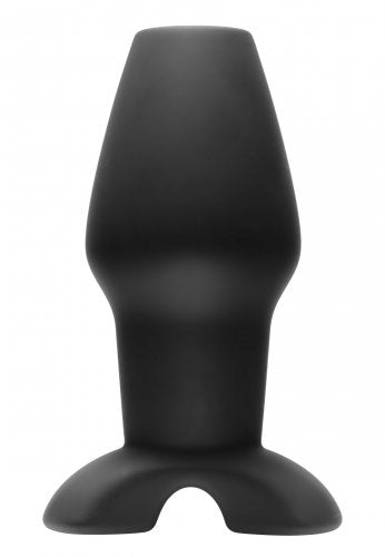 Invasion Hollow Silicone Anal Plug - Large - Black - Not Very Vanilla