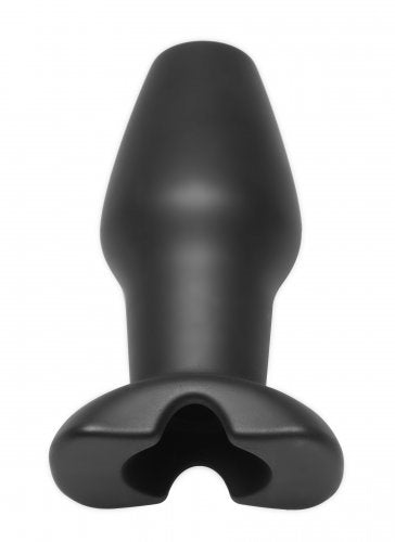 Invasion Hollow Silicone Anal Plug - Large - Black - Not Very Vanilla