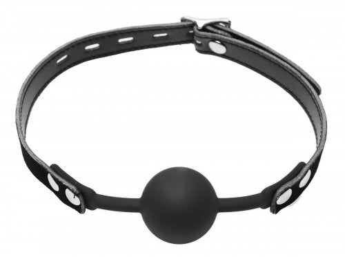 Premium Hush Ball Silicone Comfort Forming Locking Ball Gag - Not Very Vanilla