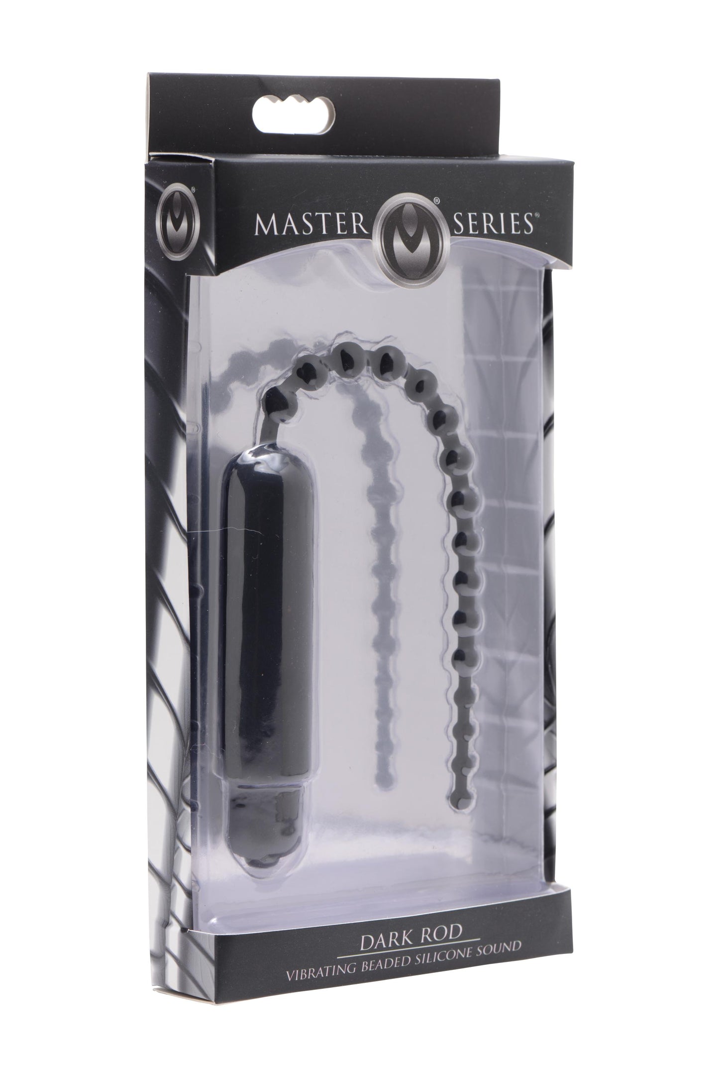 Dark Rod Vibrating Beaded Silicone Sound - Not Very Vanilla