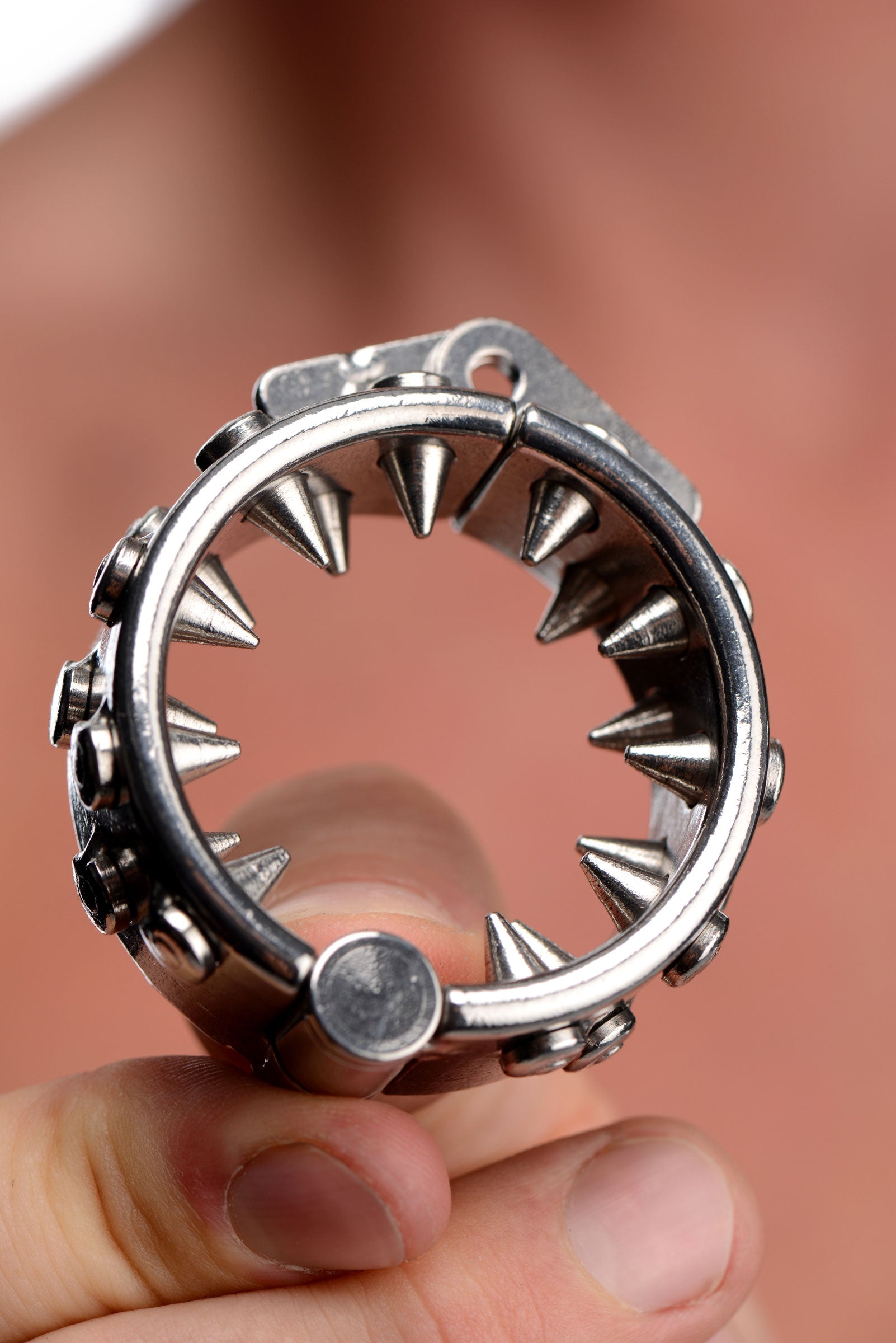 Impaler Locking Cbt Ring With Spikes - Not Very Vanilla