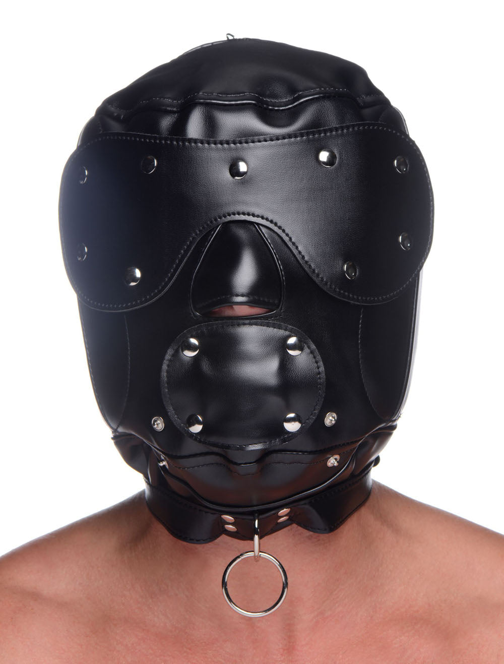 Muzzled Universal BDSM Hood With Removable Muzzle - Not Very Vanilla