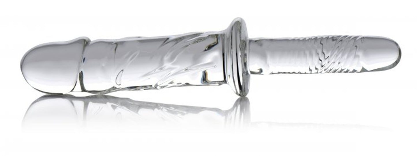 Brutus Glass Dildo Thruster - Clear - Not Very Vanilla