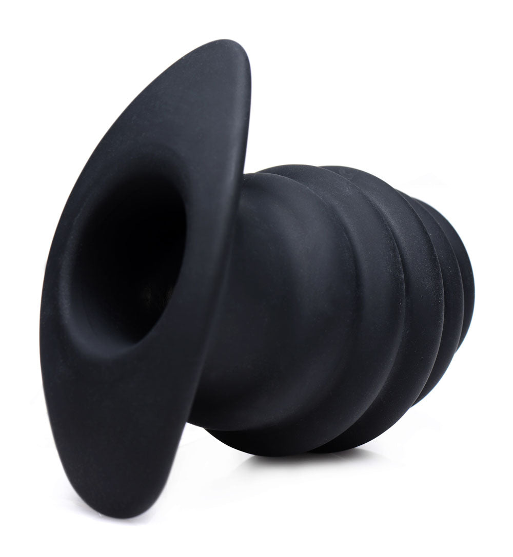 Hive Ass Tunnel Silicone Ribbed Hollow Anal Plug - Medium - Not Very Vanilla