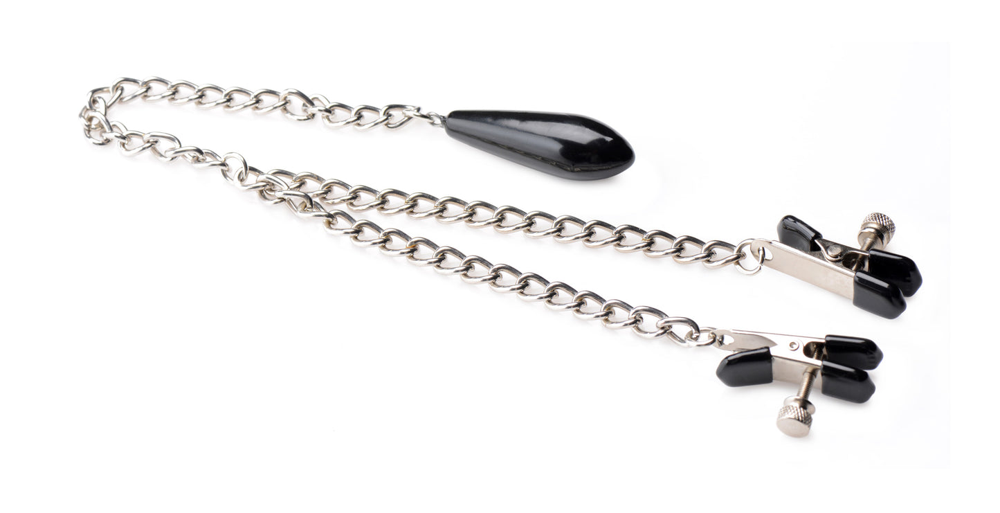 Titty Taunter Nipple Clamps With Weighted Bead - Not Very Vanilla