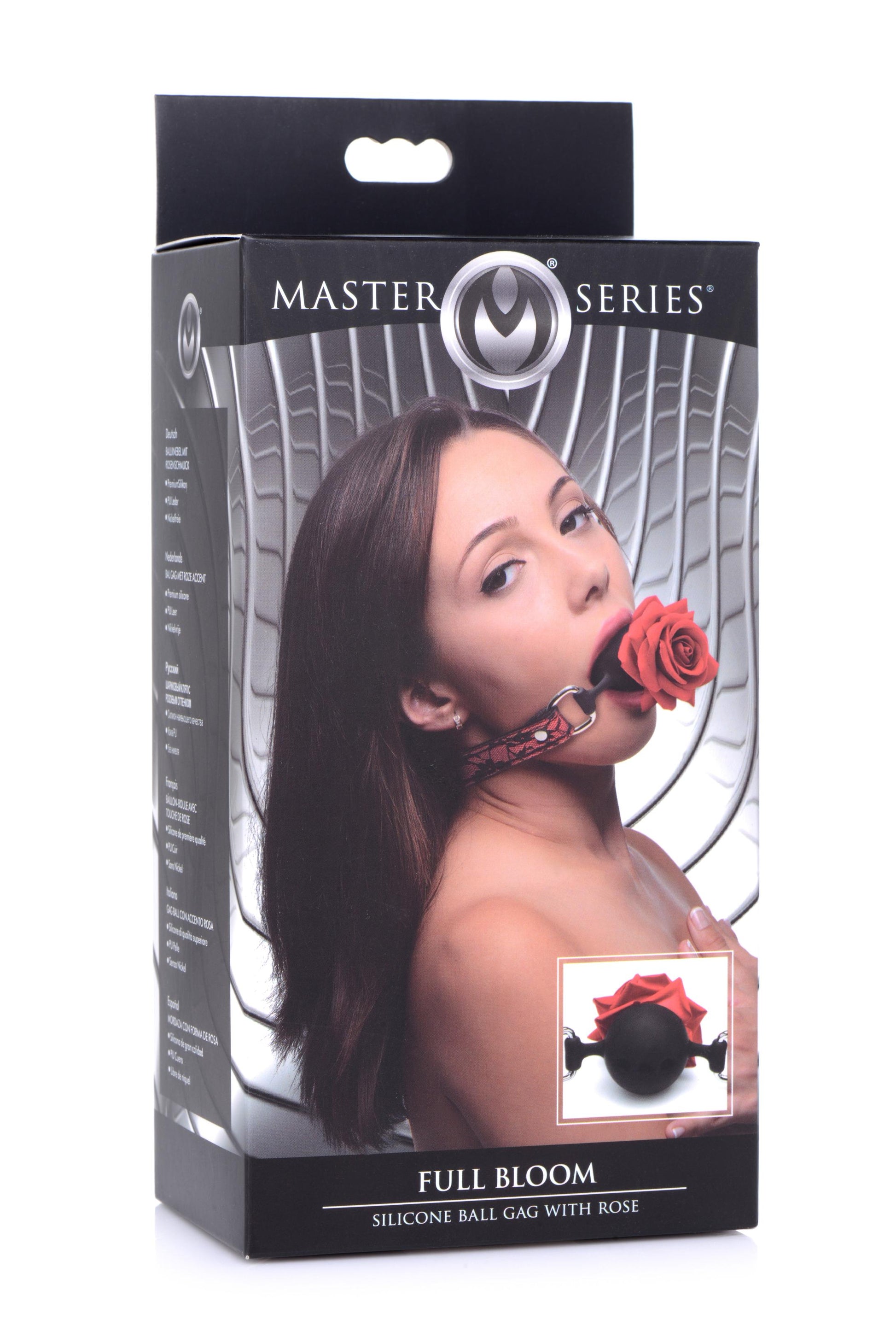 Full Bloom Silicone Ball Gag With Rose - Not Very Vanilla