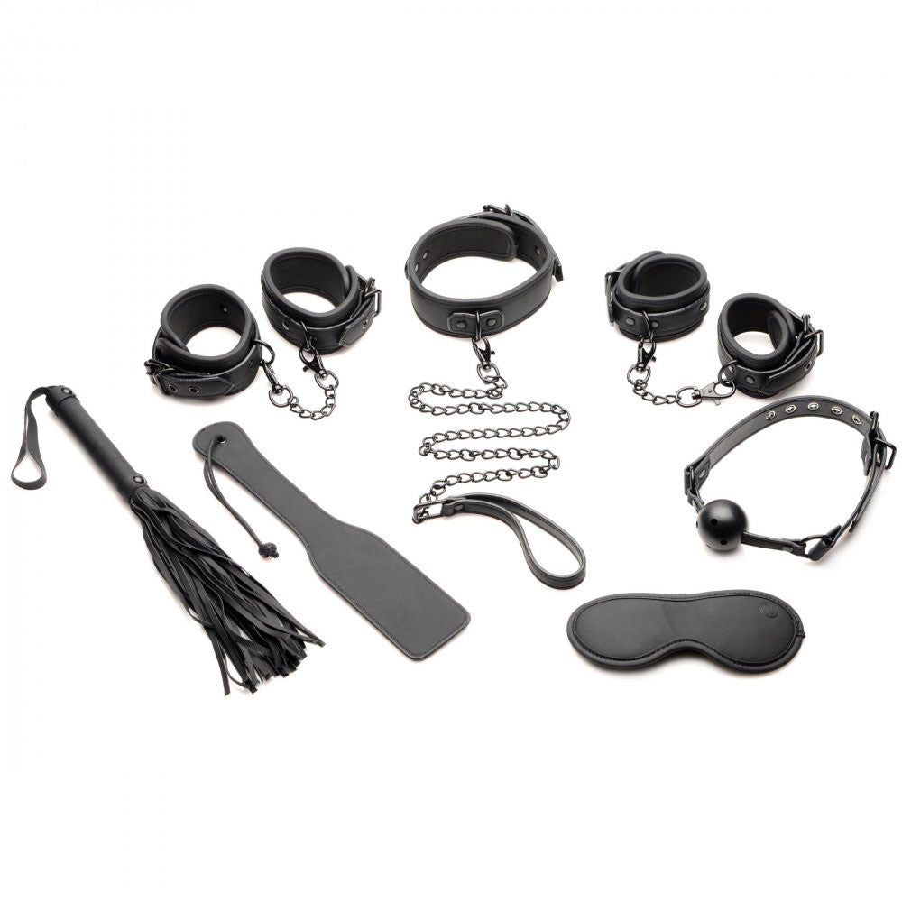 Master of Kink 10 Piece Deluxe Bondage Set - Black - Not Very Vanilla