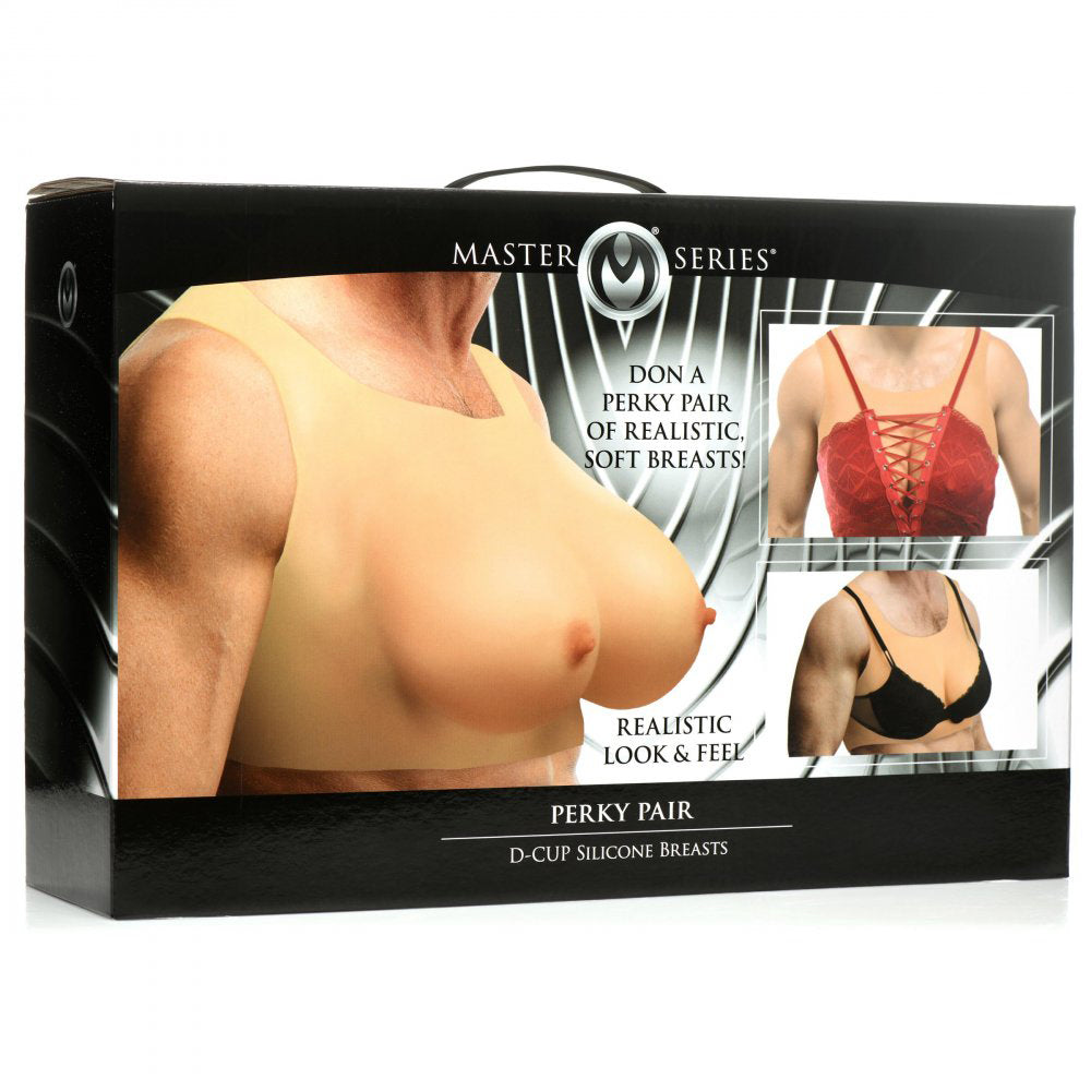 Master Series - Perky Pair D-Cup Silicone Breasts - Not Very Vanilla