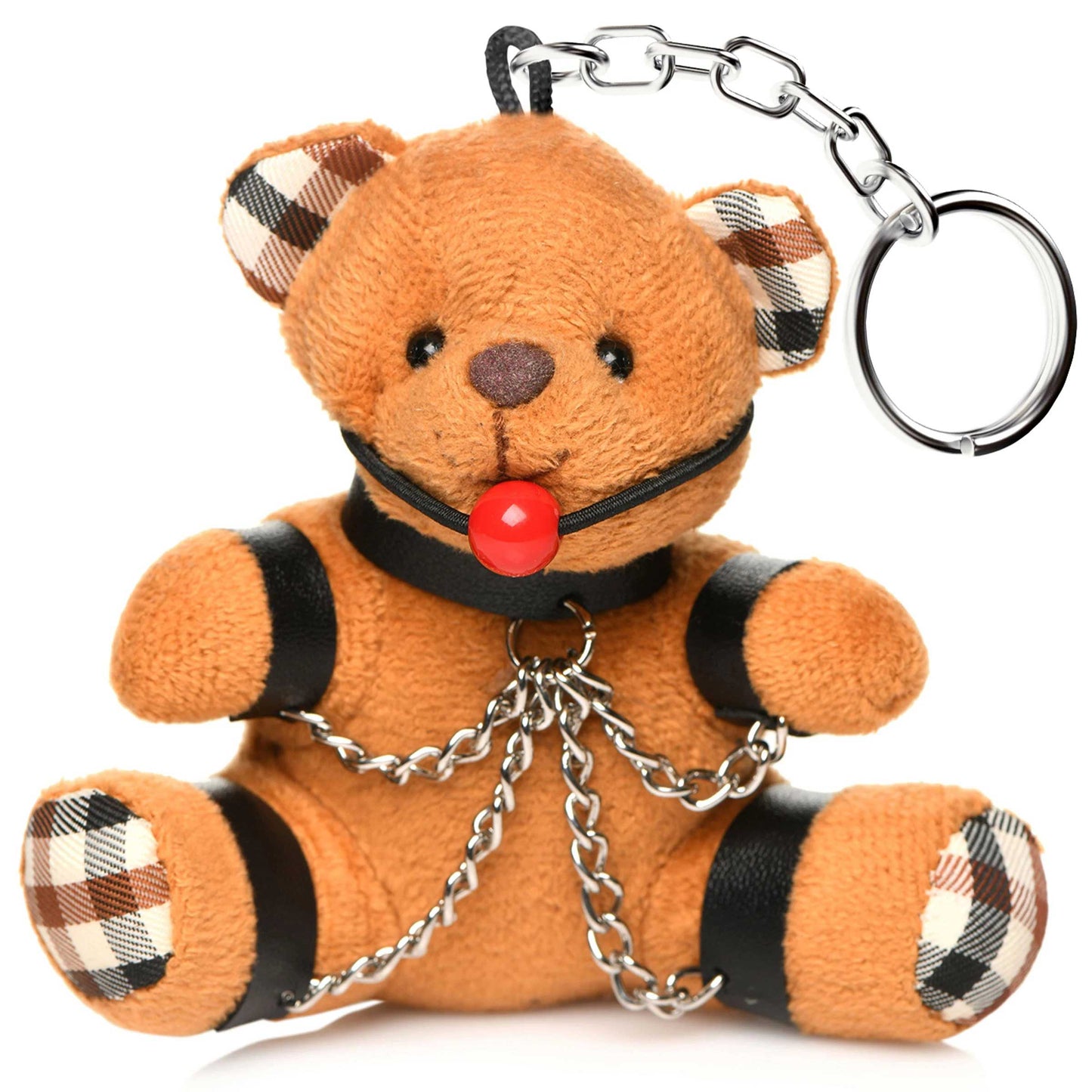 Gagged Teddy Bear Keychain - Not Very Vanilla