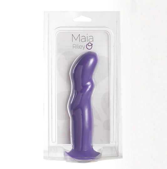 Riley Silicone Swirled Dong - Neon Purple - Not Very Vanilla