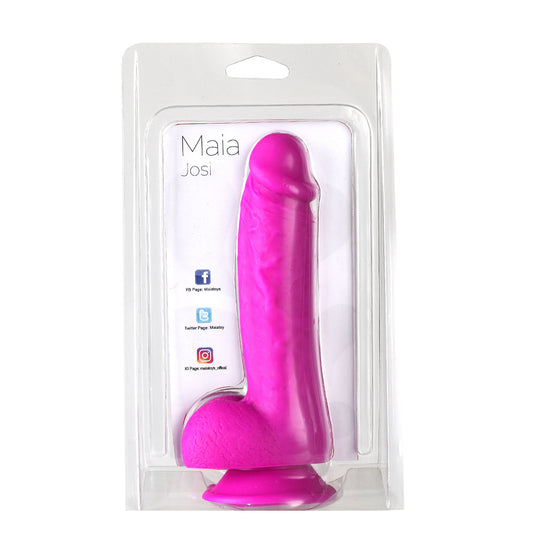 Josi Silicone Realistic Suction Cup Dong - Dark Purple - Not Very Vanilla