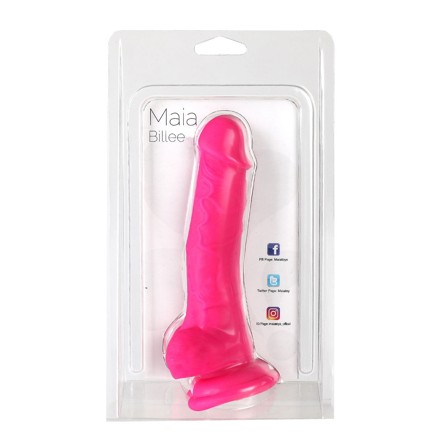 Billee Realistic Silicone Dong - Neon Pink - Not Very Vanilla