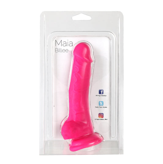 Billee Realistic Silicone Dong - Neon Pink - Not Very Vanilla