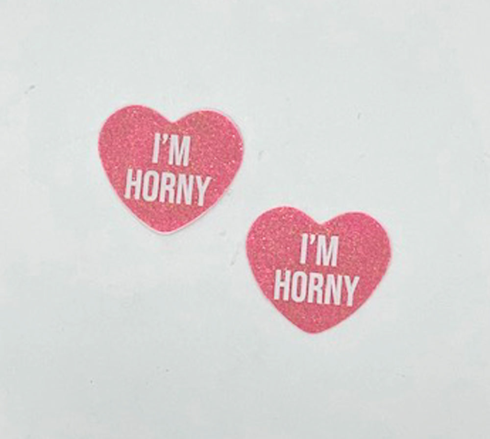 i'm Horny Berry Candy Heart Pasties - Not Very Vanilla