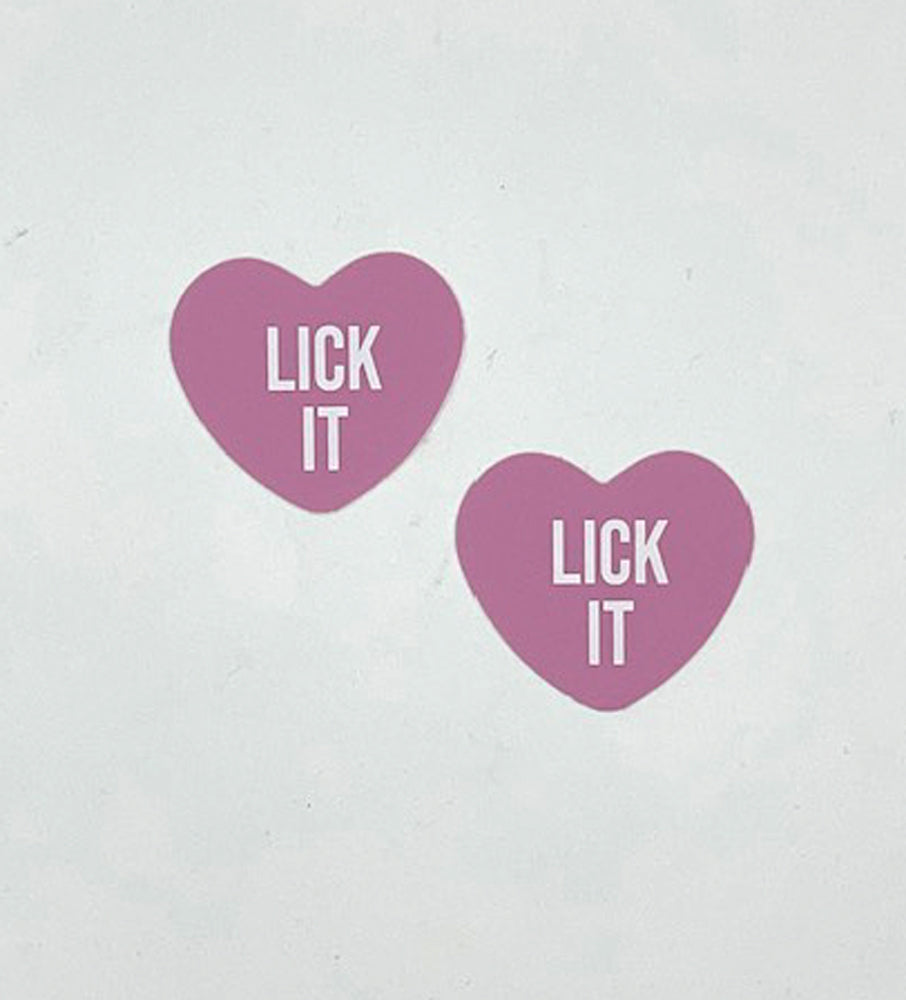 Lick It Light Pink Candy Heart Pasties - Not Very Vanilla