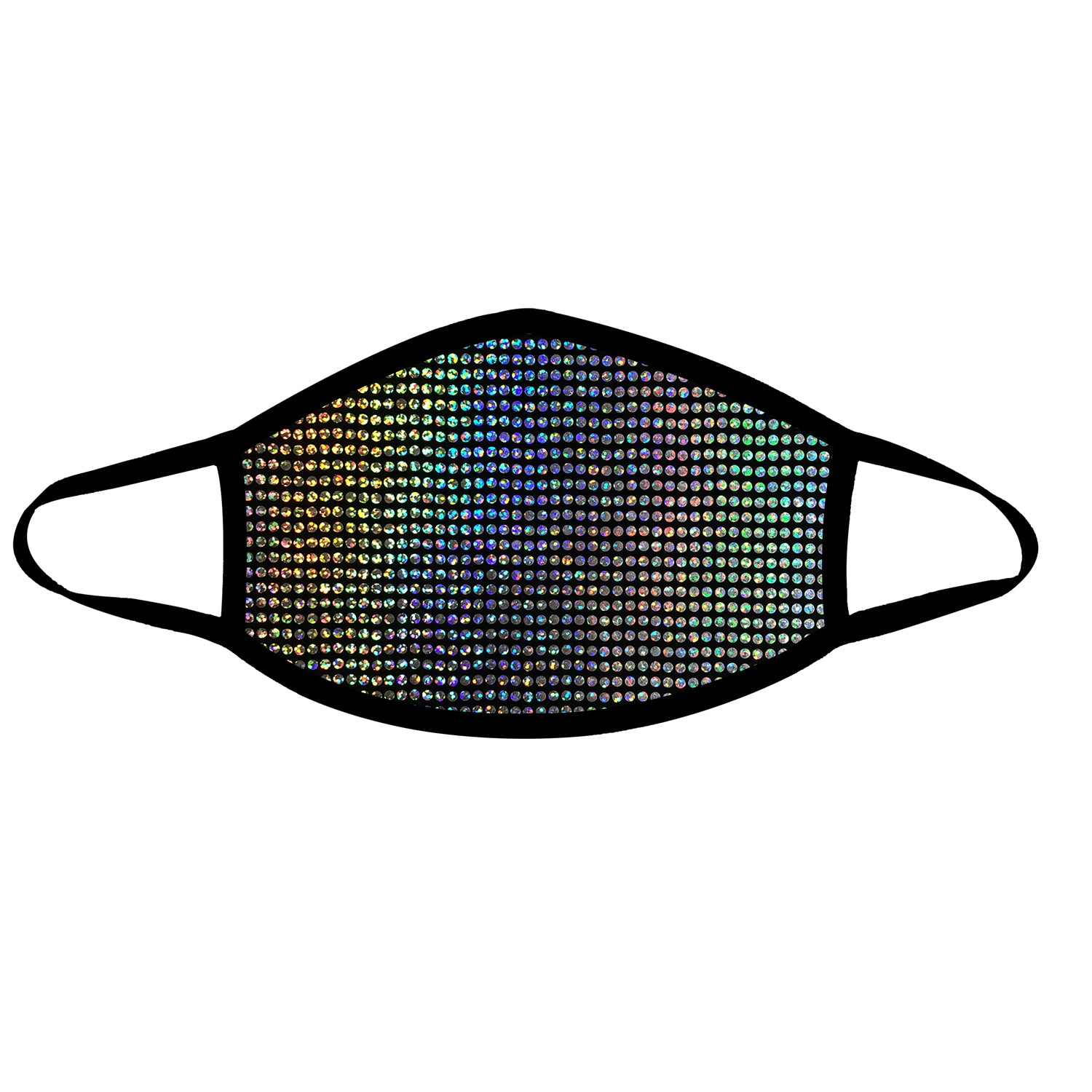 Disco Robot Holographic Face Mask With Black Trim - Not Very Vanilla