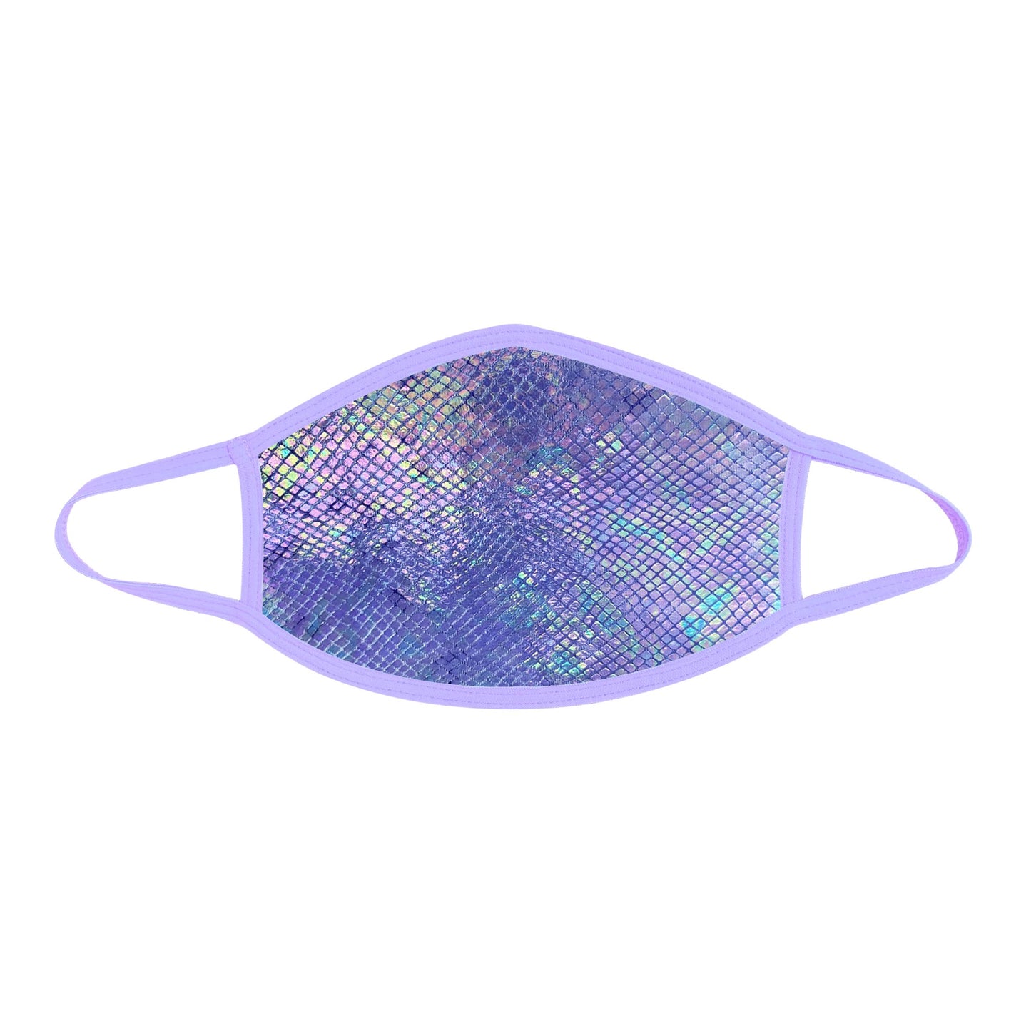 Purple Python Holographic Face Mask With Lavender Trim - Not Very Vanilla