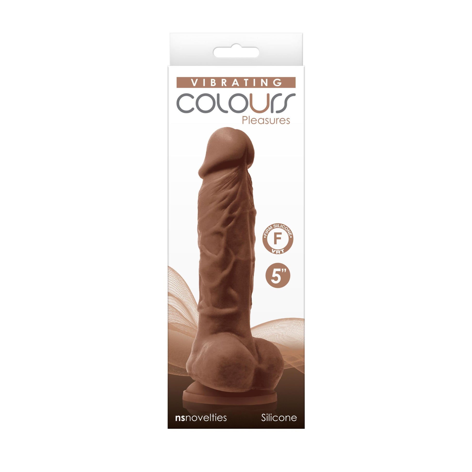 Colours - Pleasures - Vibrating - 5 Inch Dildo - Brown - Not Very Vanilla