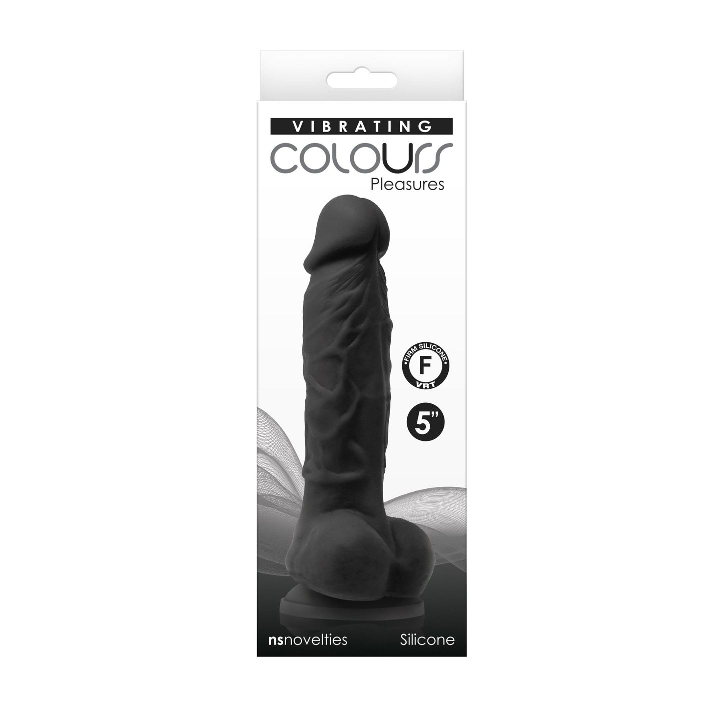 Colours - Pleasures - Vibrating - 5 Inch Dildo - Black - Not Very Vanilla