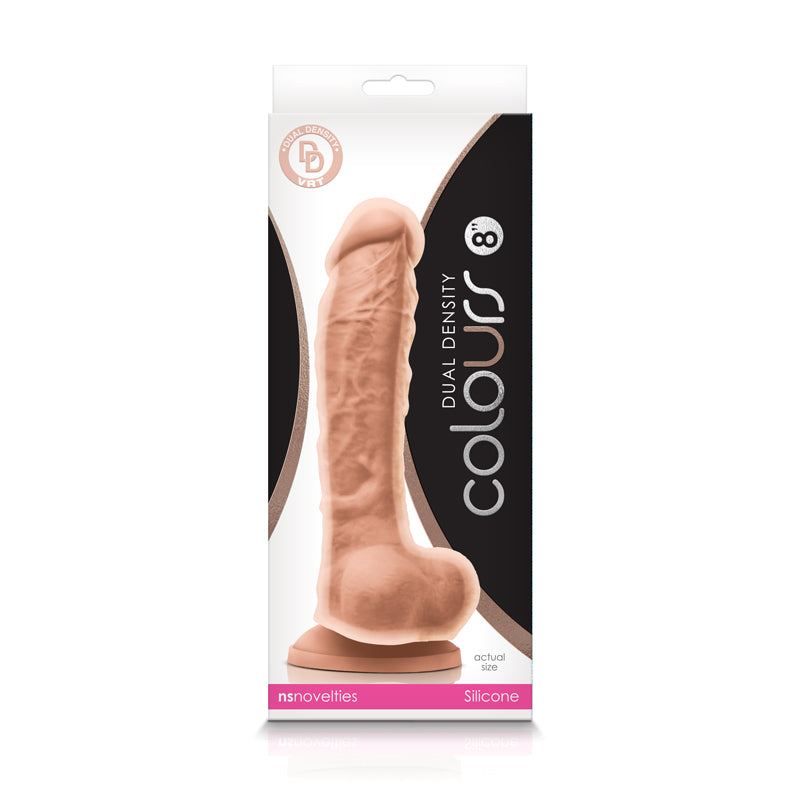 Colours - Dual Density - 8" Dildo - White