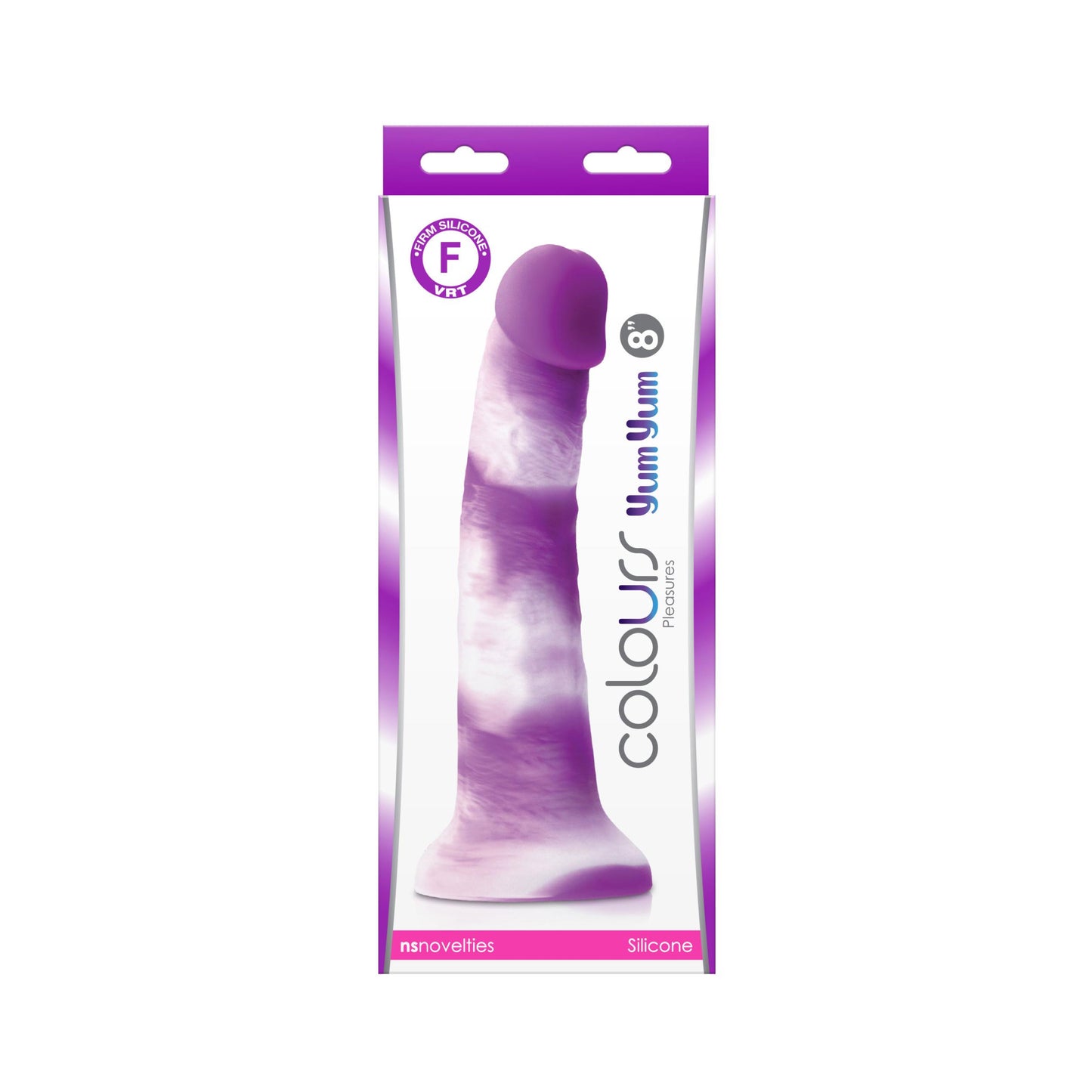 Colours - Pleasures - Yum Yum 8 In. Dildo - Purple - Not Very Vanilla