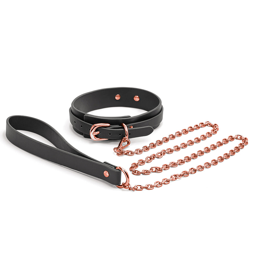 Bondage Couture - Collar and Leash - Black - Not Very Vanilla