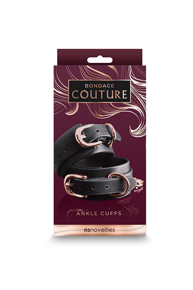 Bondage Couture - Ankle Cuffs - Black - Not Very Vanilla