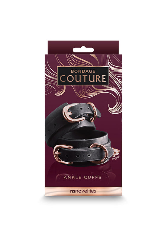 Bondage Couture - Ankle Cuffs - Black - Not Very Vanilla