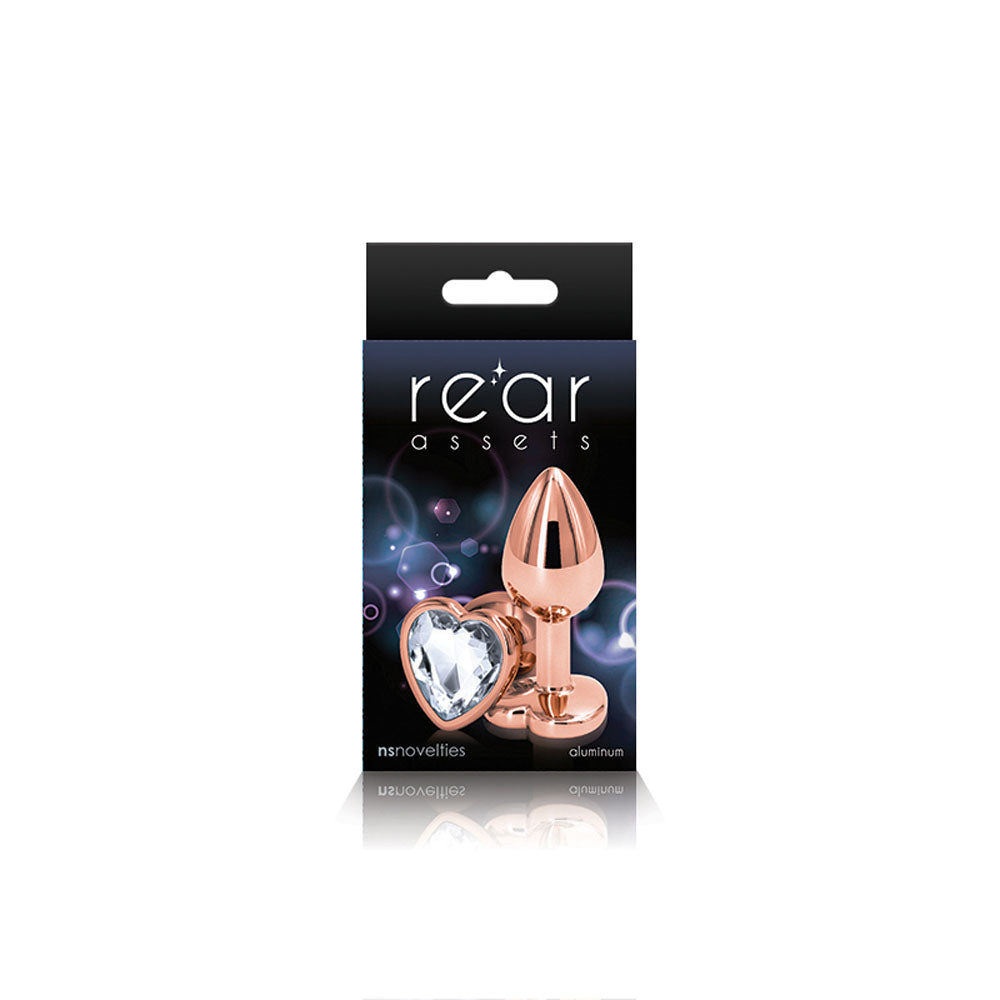 Rear Assets - Rose Gold Heart - Small - Clear - Not Very Vanilla