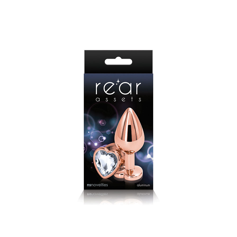 Rear Assets - Rose Gold Heart - Medium - Clear - Not Very Vanilla