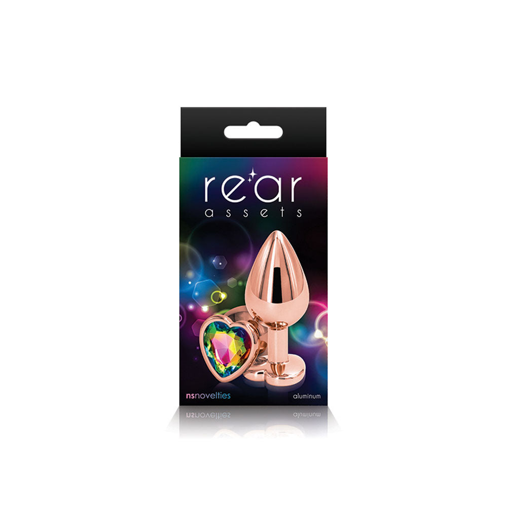 Rear Assets - Rose Gold Heart - Medium - Rainbow - Not Very Vanilla