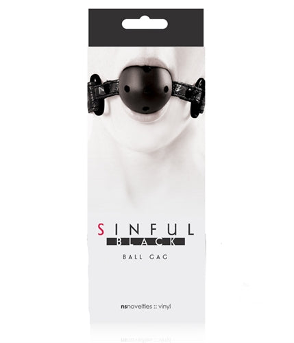 Sinful Ball Gag - Black - Not Very Vanilla