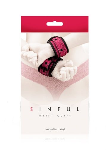 Sinful Wrist Cuffs - Pink - Not Very Vanilla