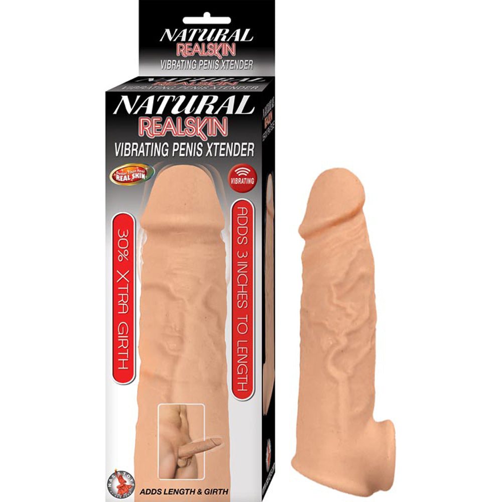 Natural Realskin Vibrating Penis Xtender - Not Very Vanilla