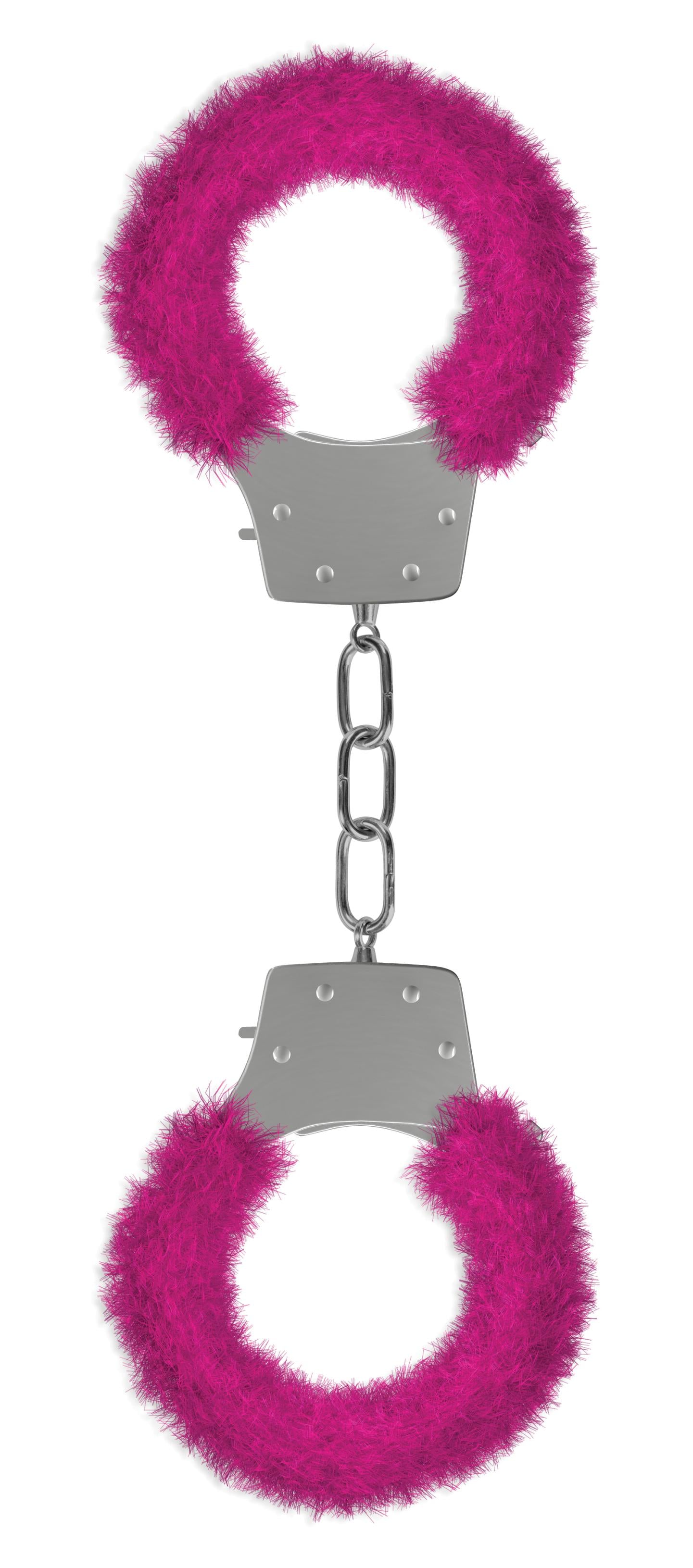 Pleasure Furry Handcuffs - Pink - Not Very Vanilla