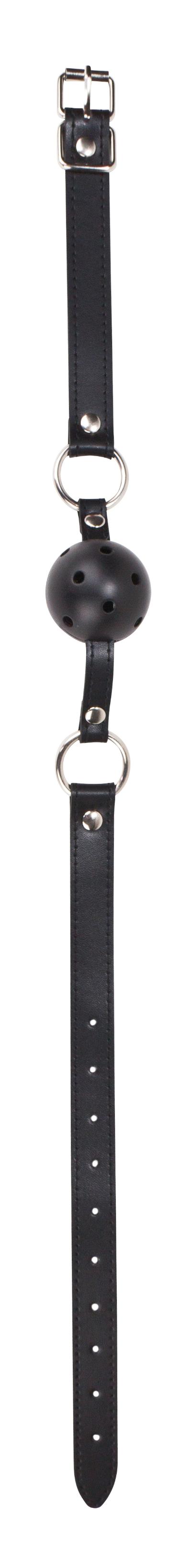 Ball Gag With Leather Straps - Black - Not Very Vanilla