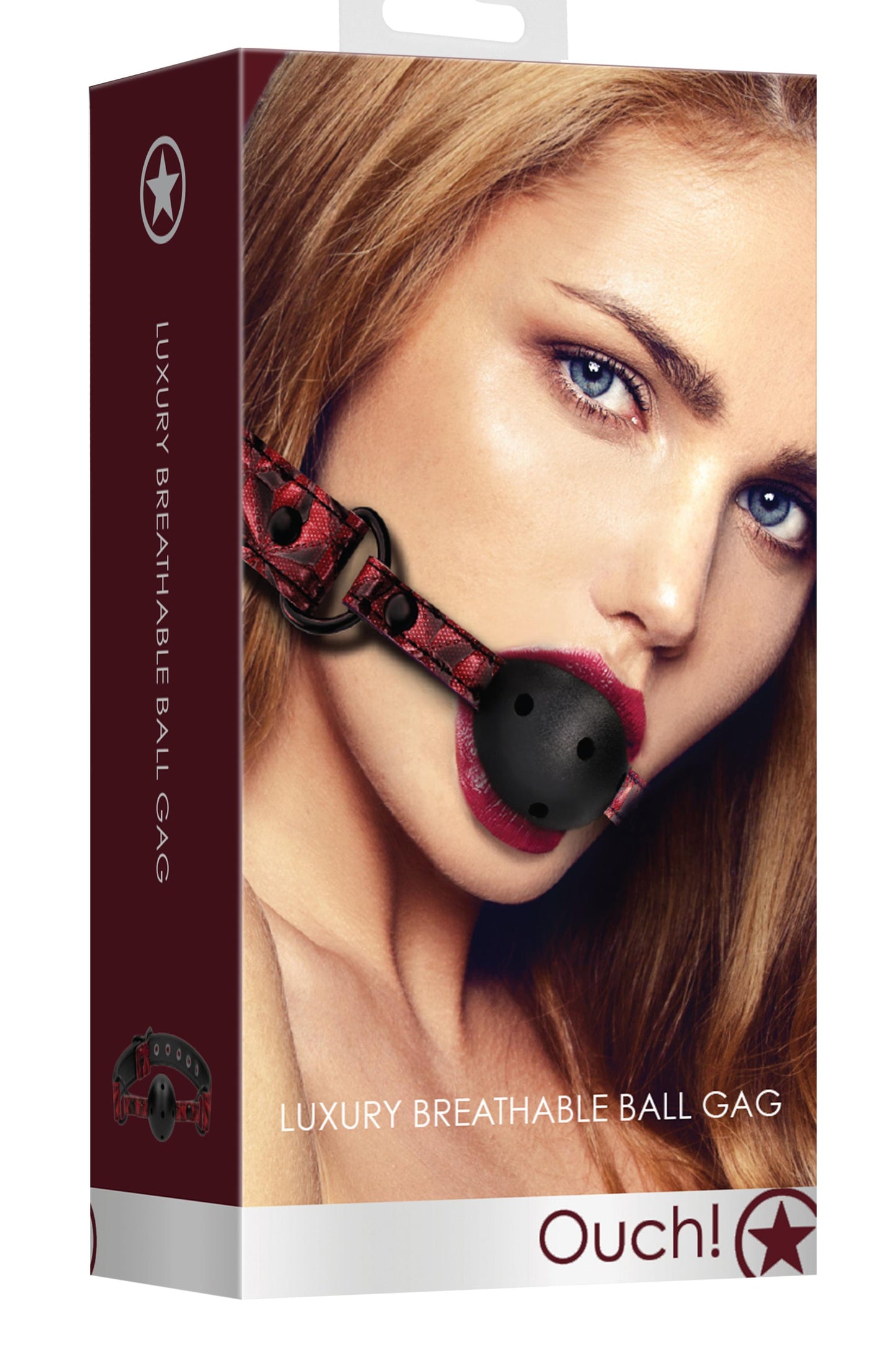 Breathable Luxury Ball Gag - Burgundy - Not Very Vanilla