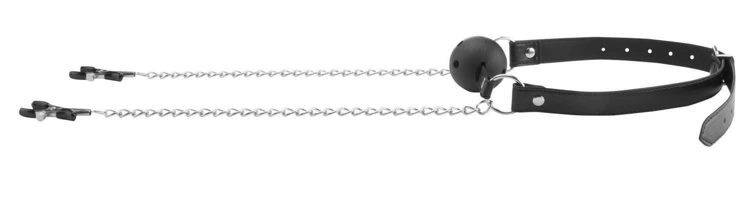 Buy Master Series Black Hinder Breathable Ball Gag with Nipple Clamps  Online at desertcartINDIA