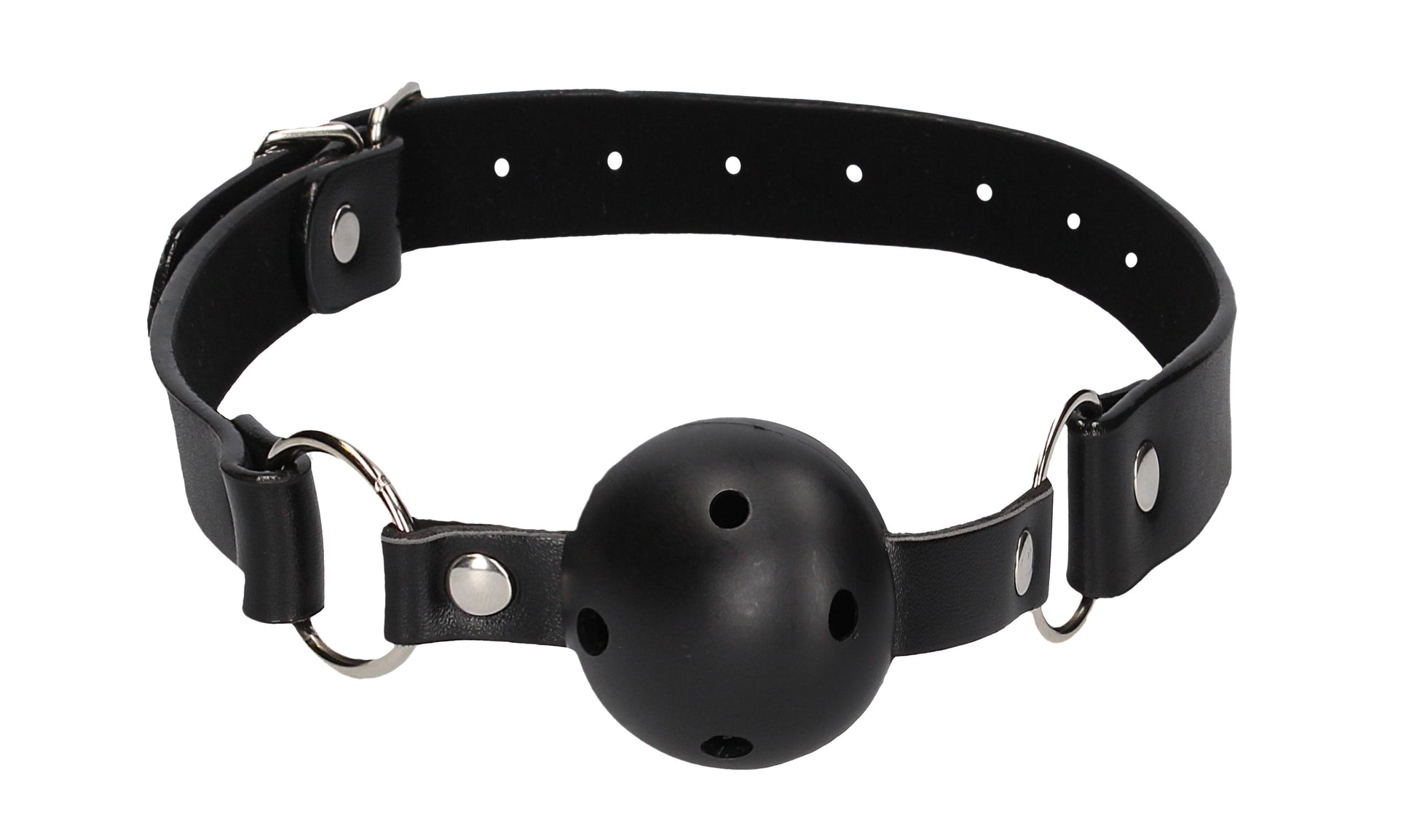 Breathable Ball Gag With Nipple Clamps - Black - Not Very Vanilla