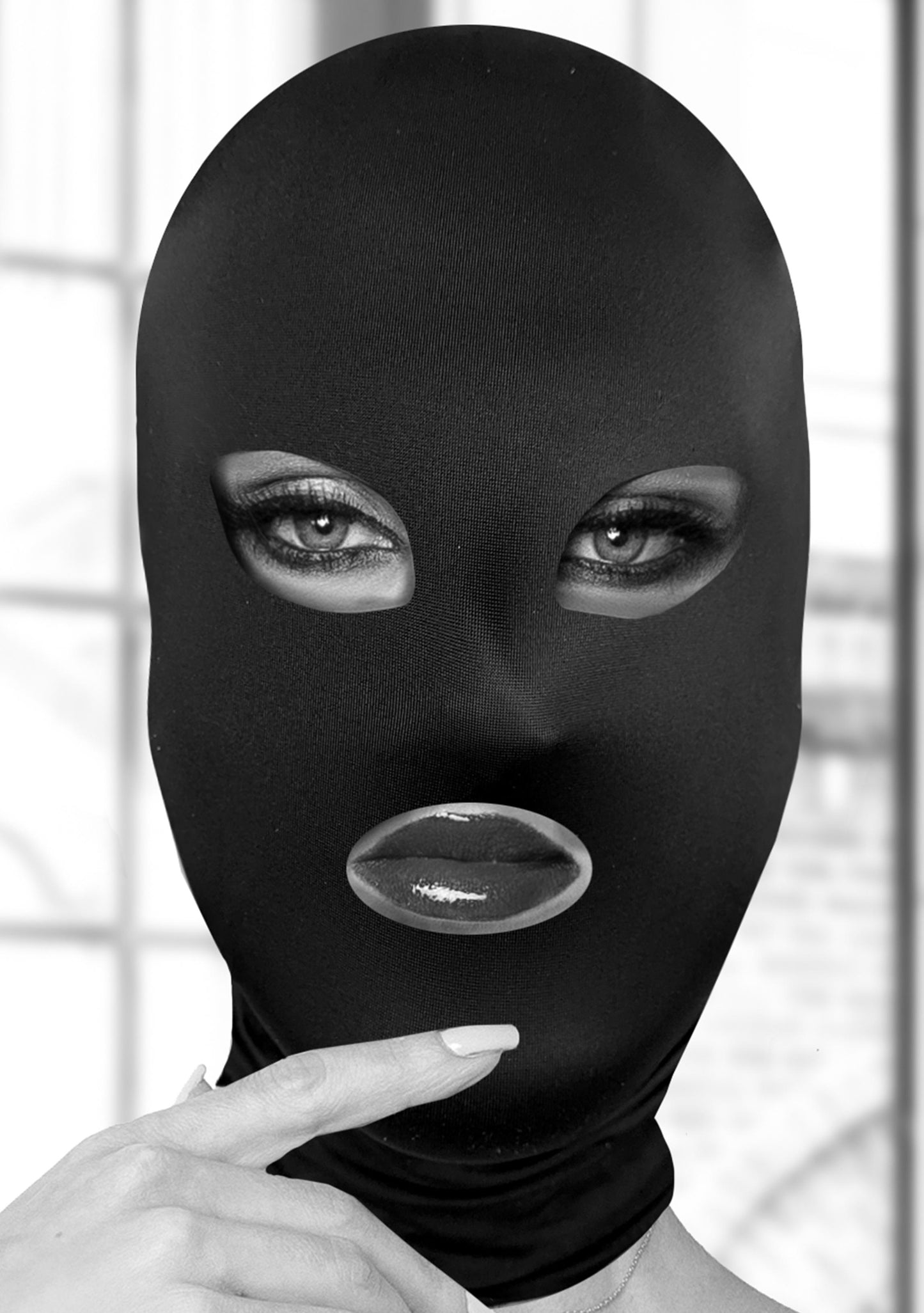 Subversion Mask With Open Mouth and Eye - Black - Not Very Vanilla