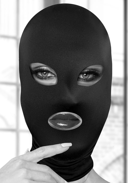 Subversion Mask With Open Mouth and Eye - Black - Not Very Vanilla