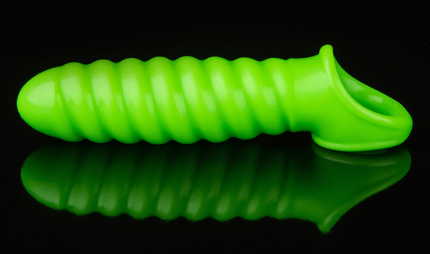 Swirl Stretchy Penis Sleeve - Glow in the Dark - Not Very Vanilla