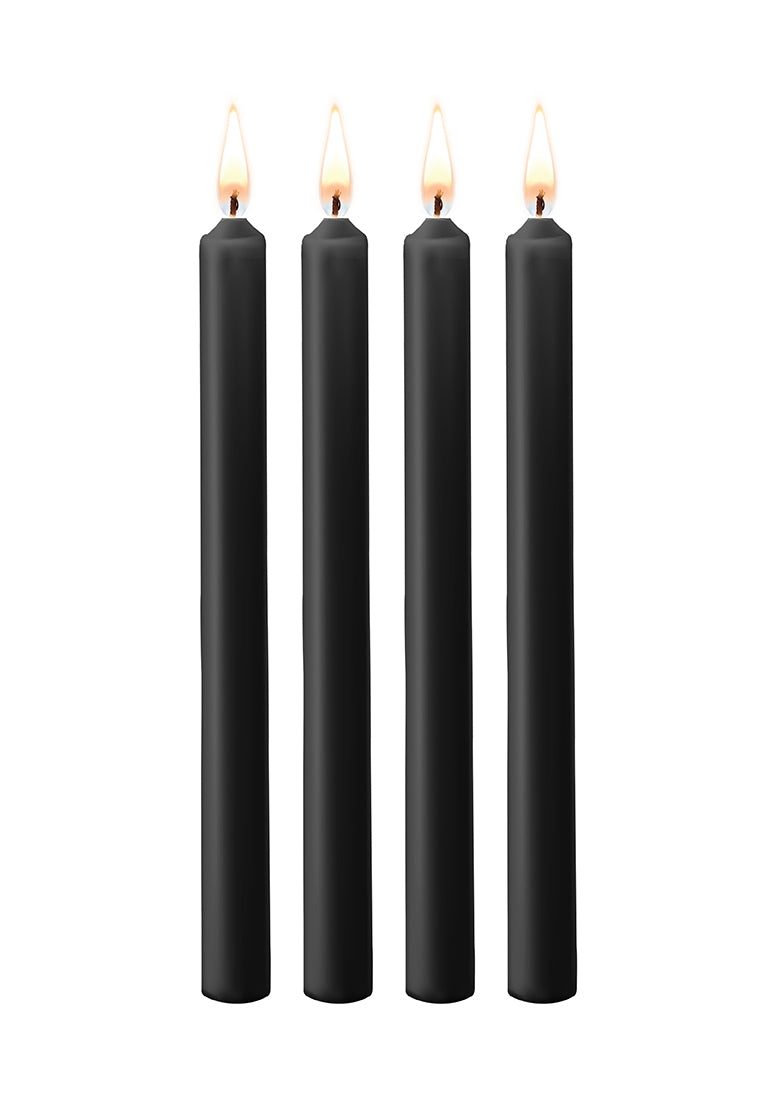 Teasing Wax Candles Large - Blk - 4-Pack - Not Very Vanilla